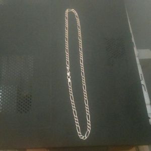 21" by 1/4" sterling silver necklace
